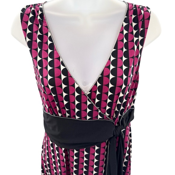 Max Studio Geometric Wrap Midi Dress Size XS - Picture 3 of 8